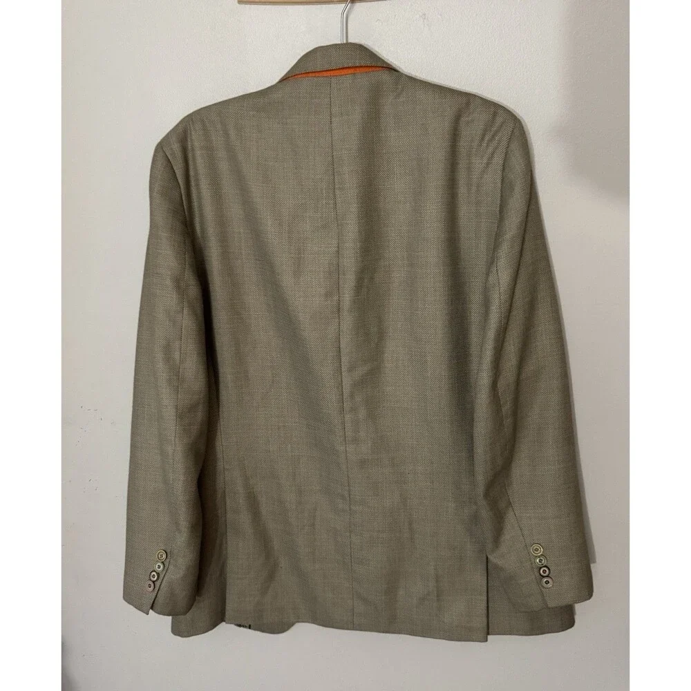 Tallia Men’s Size 42L Tan/Beige Two-Button Sport Coat Blazer Jacket